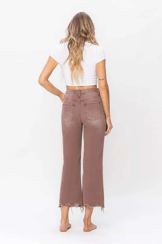 90S VINTAGE CROP FLARE JEAN Vervet Denim