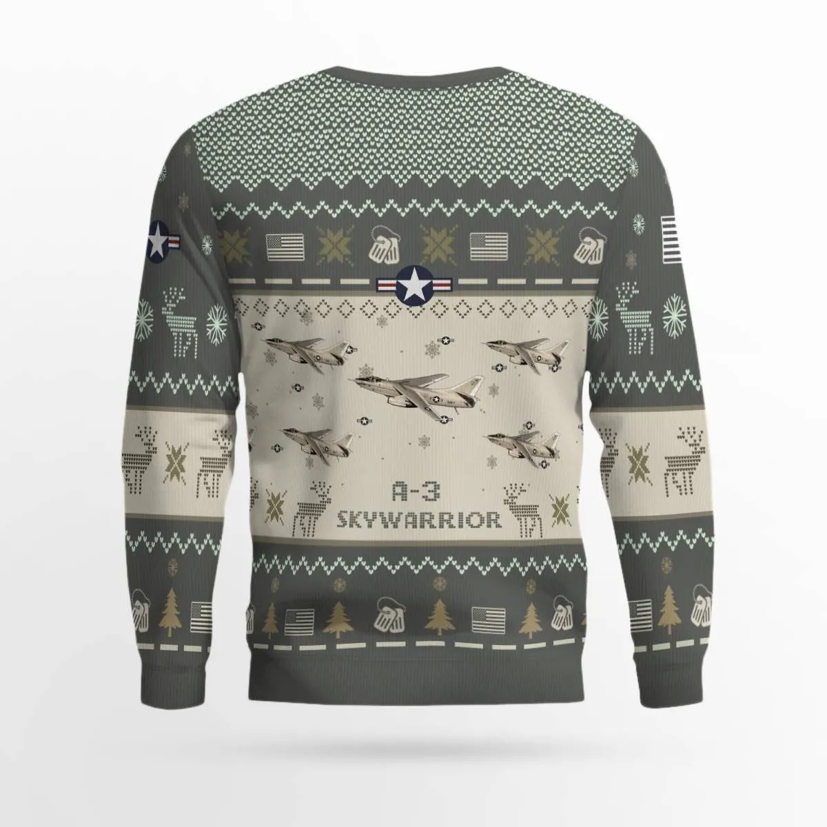 A-3 Skywarrior A3_Aircraft Ugly Sweater, Ugly Sweater Christmas Shirt for Men Dad Veteran