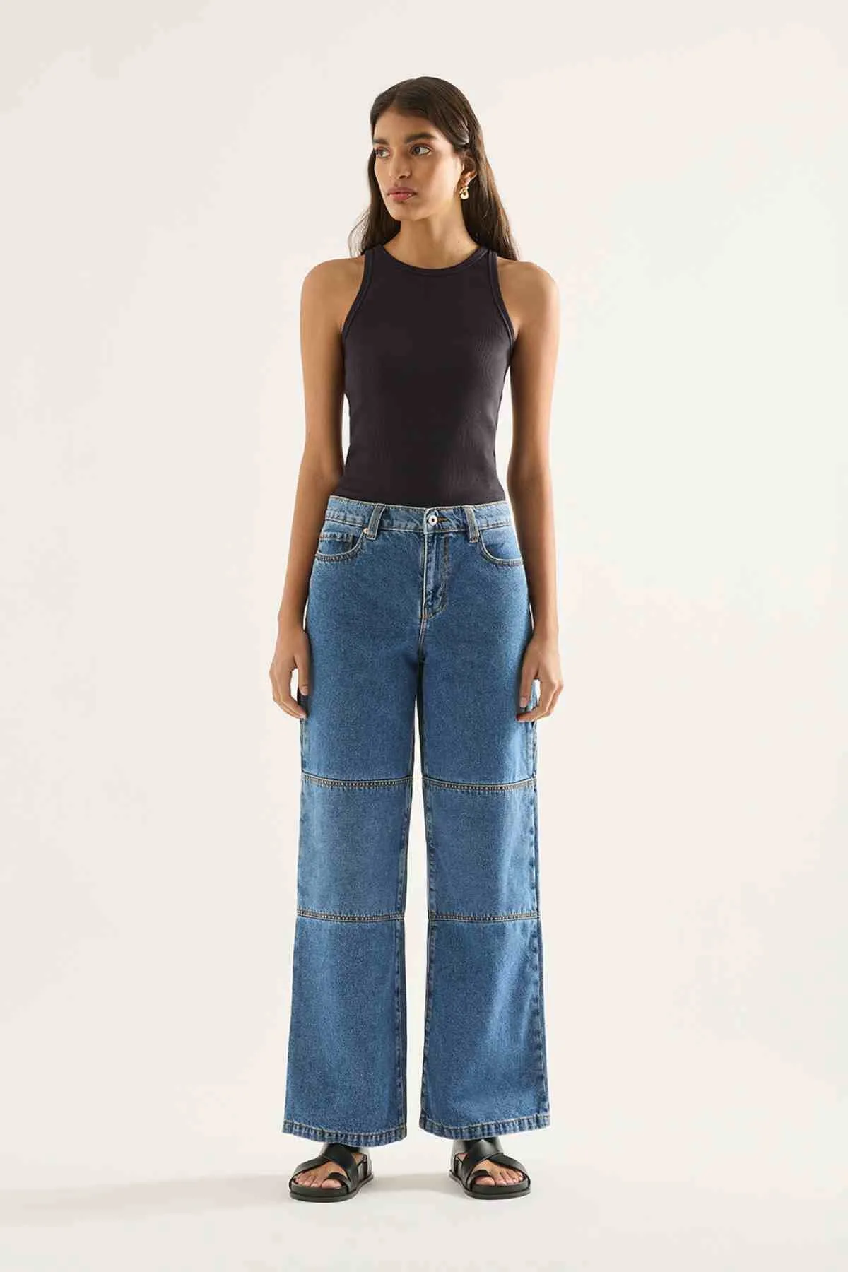 BIANCA MID WIDE LEG JEAN MOMENT MID BLUE
