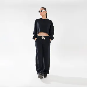Black Crop Sweatshirt