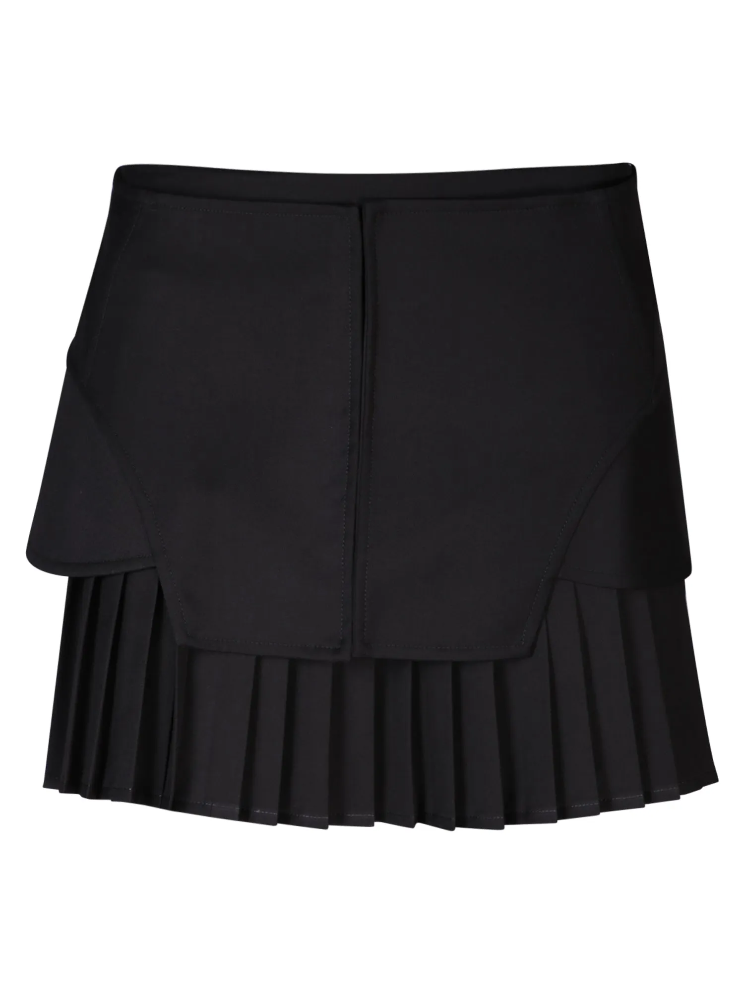 Black flannel mini-skirt