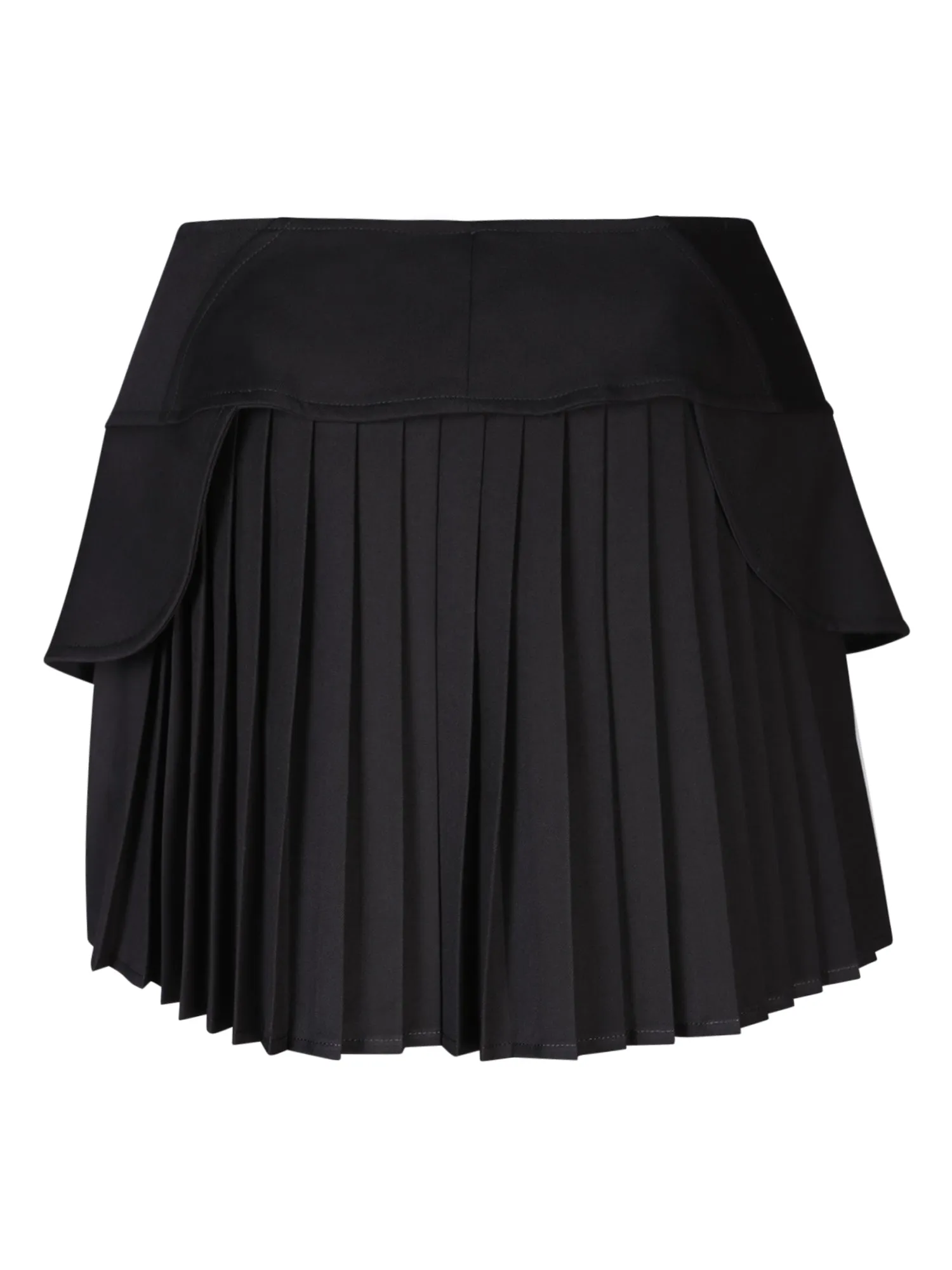 Black flannel mini-skirt