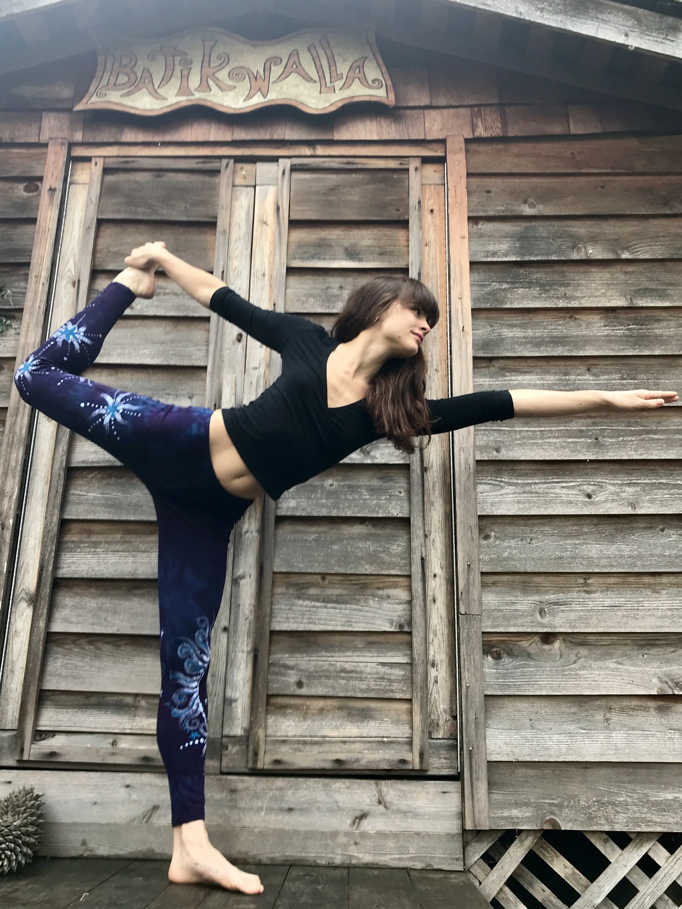 Blue Sky Peeks Through Swirling Batik Leggings