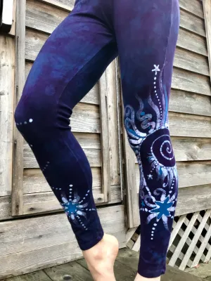 Blue Sky Peeks Through Swirling Batik Leggings