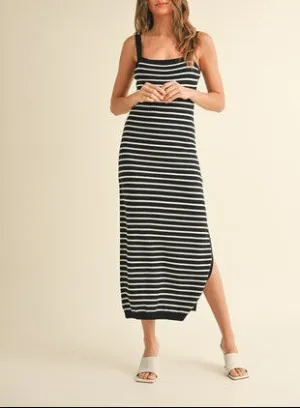 Boardwalk Belle Striped Bodycon Knit Dress