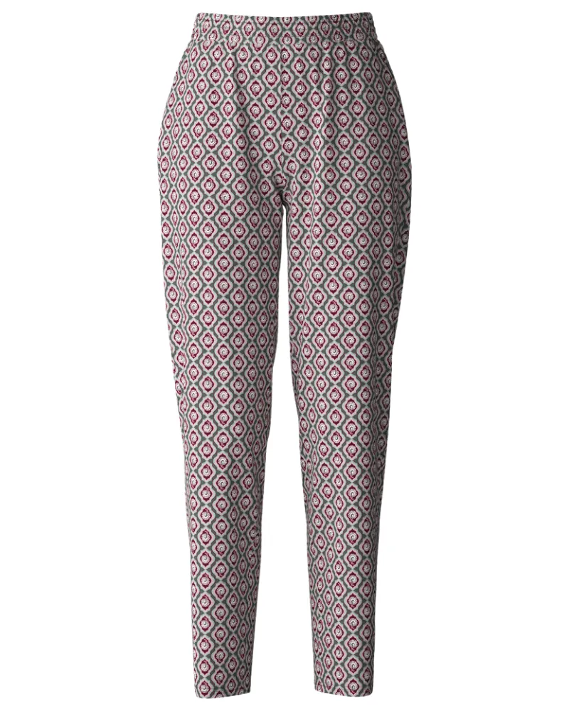 Calida Laurel Green Favourites Ground 100% Cotton Pajamas Set