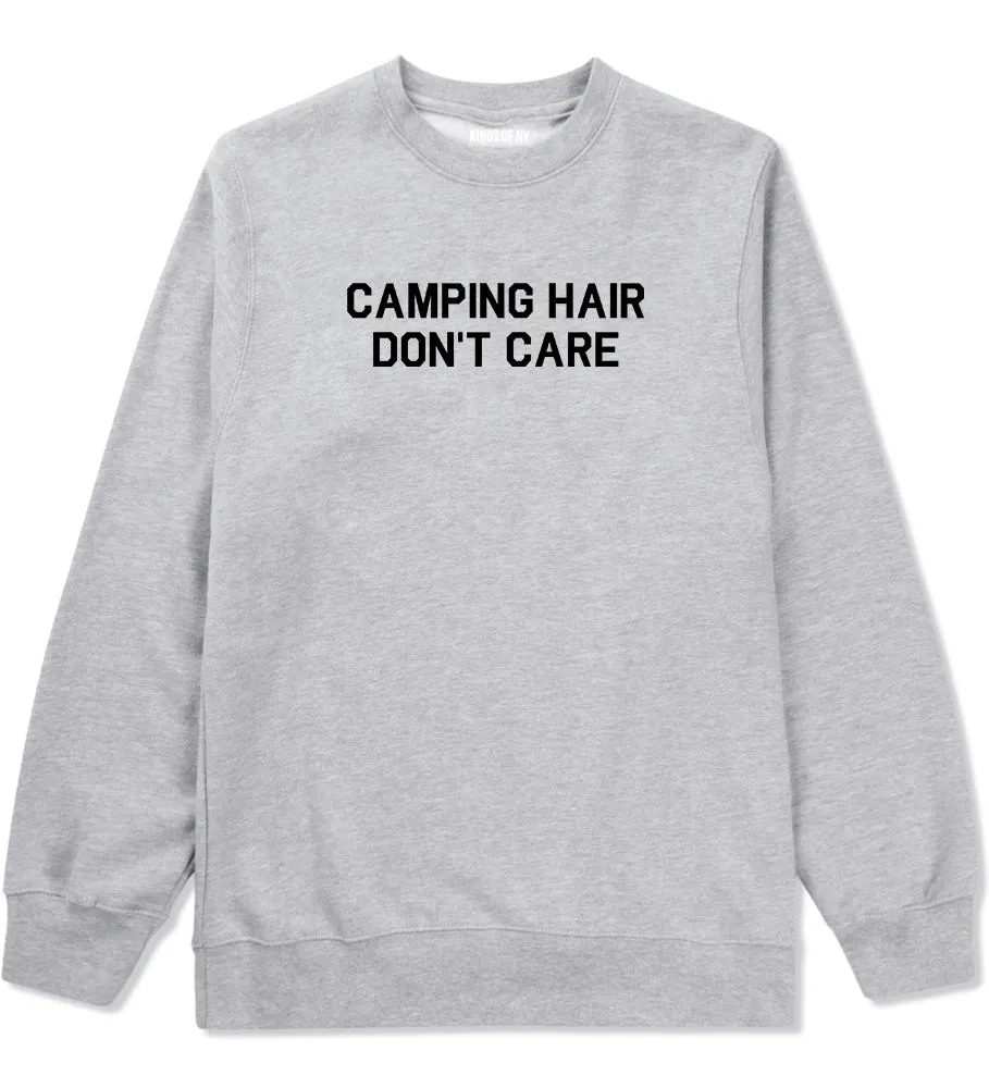 Camping Hair Dont Care Mens Crewneck Sweatshirt