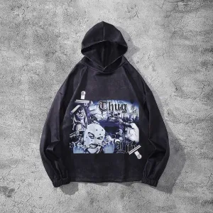 Casual robber provocative hoodie