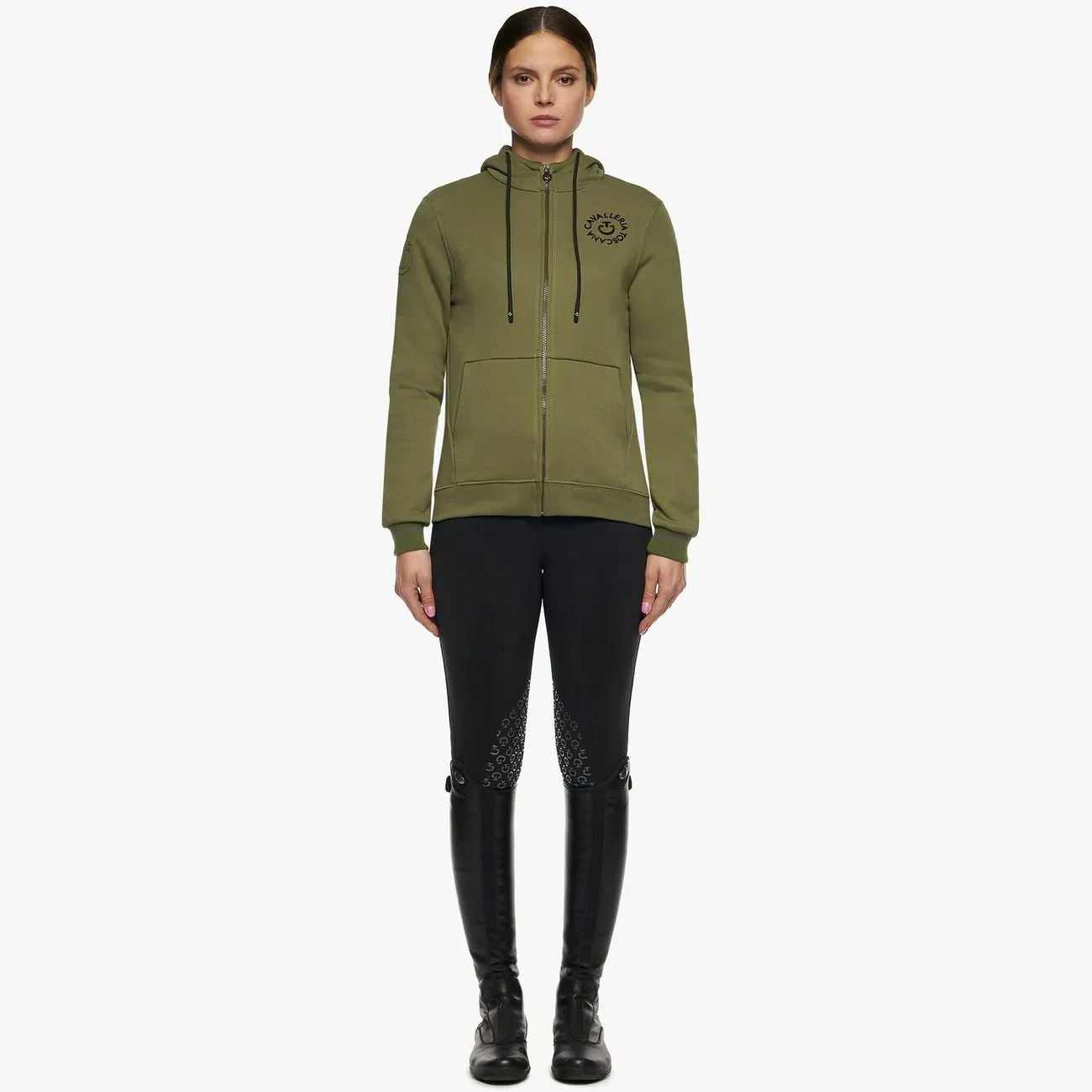 CAVALLERIA TOSCANA WOMAN SWEATSHIRT WITH HOOD AND ZIP