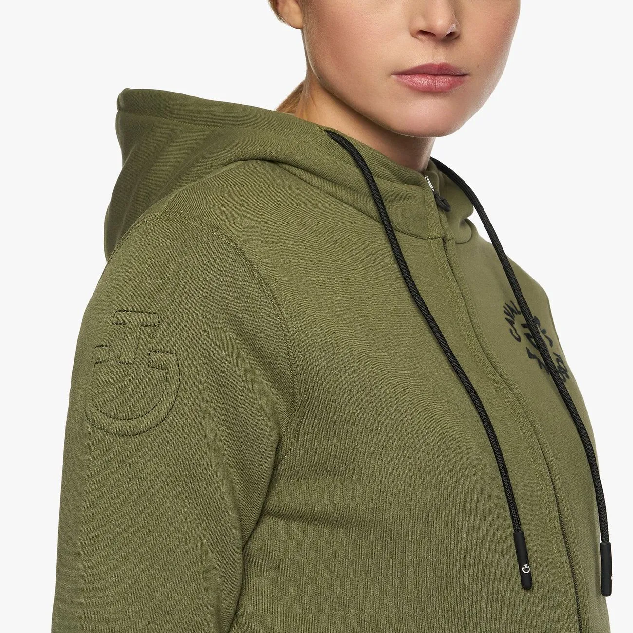 CAVALLERIA TOSCANA WOMAN SWEATSHIRT WITH HOOD AND ZIP