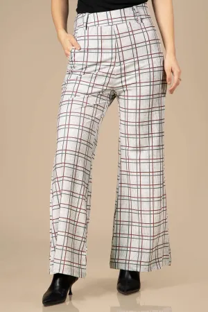 Checks Casual Flared Ladies Bottom Wear Checks Casual Flared Ladies Bottom Wear
