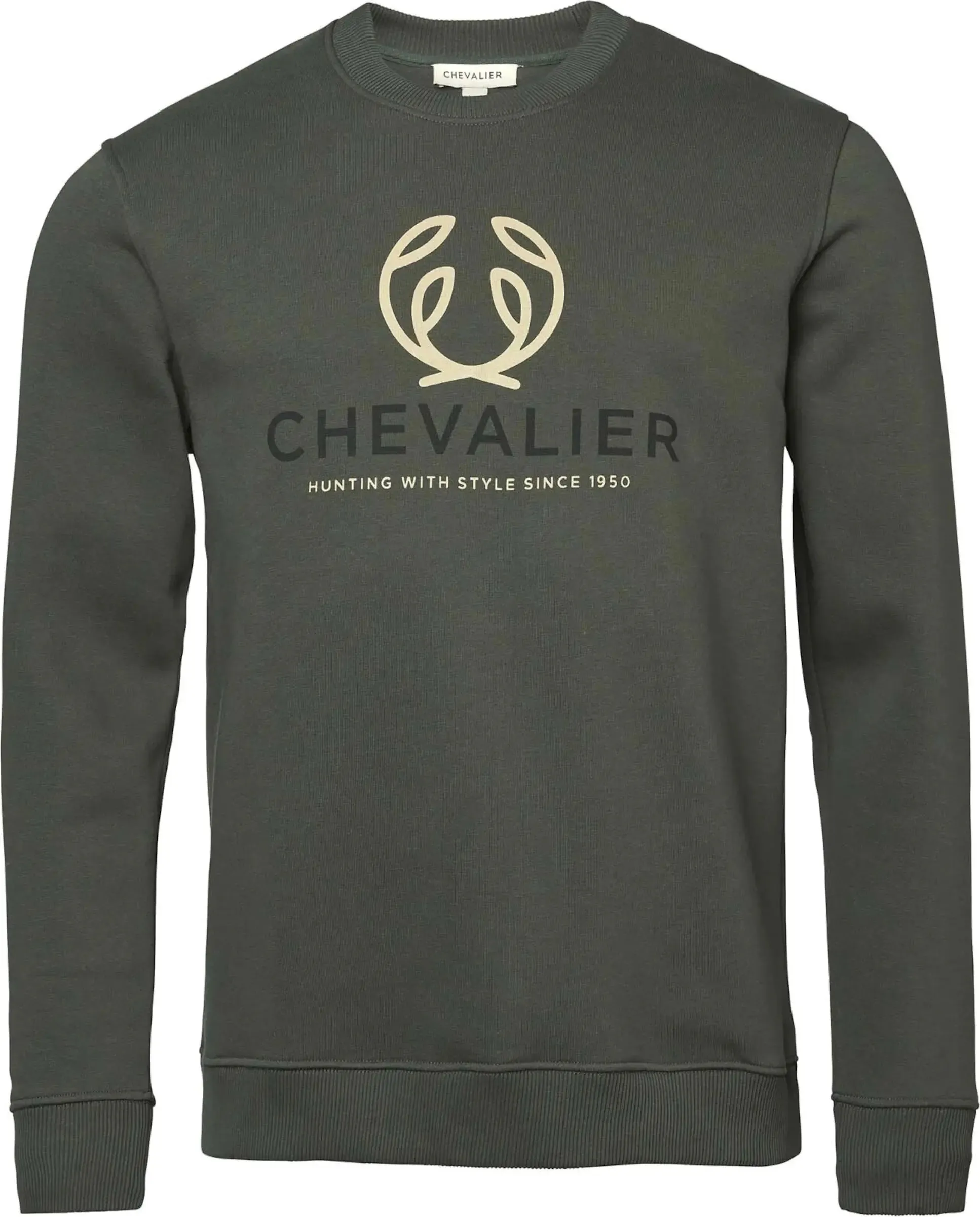 Chevalier Men´s Chevalier Logo Sweatshirt Midnight Pine | Buy Chevalier Men´s Chevalier Logo Sweatshirt Midnight Pine here | Outnorth