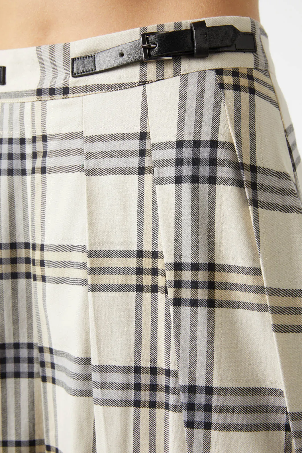 Crescent Tartan Pleated Skirt