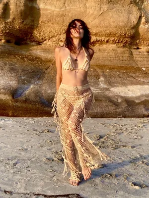 Crochet Fringe Bell Bottom Pants