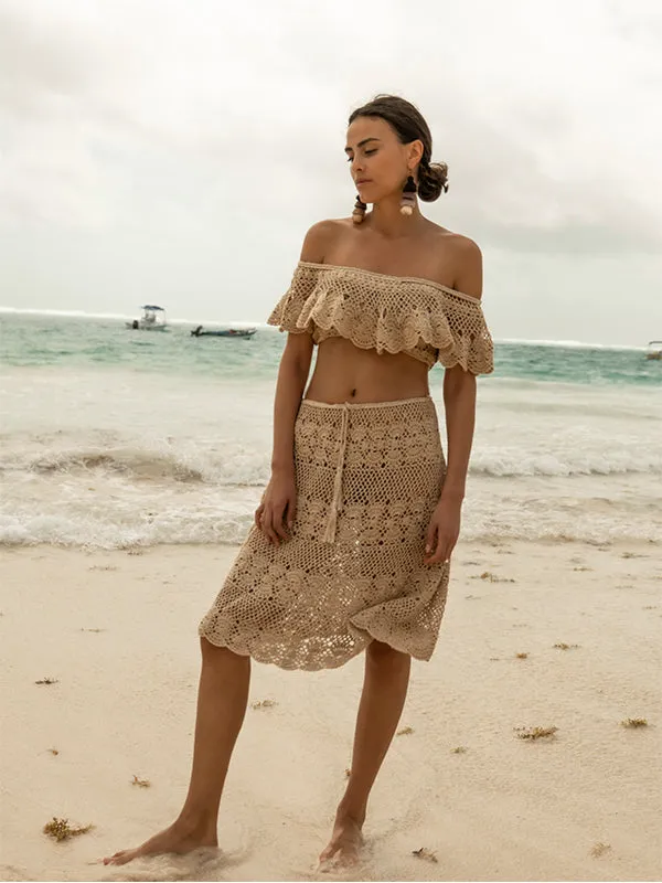 Crochet Marianne Skirt - Gold