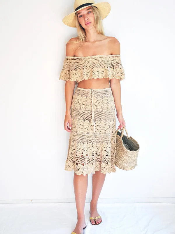 Crochet Marianne Skirt - Gold