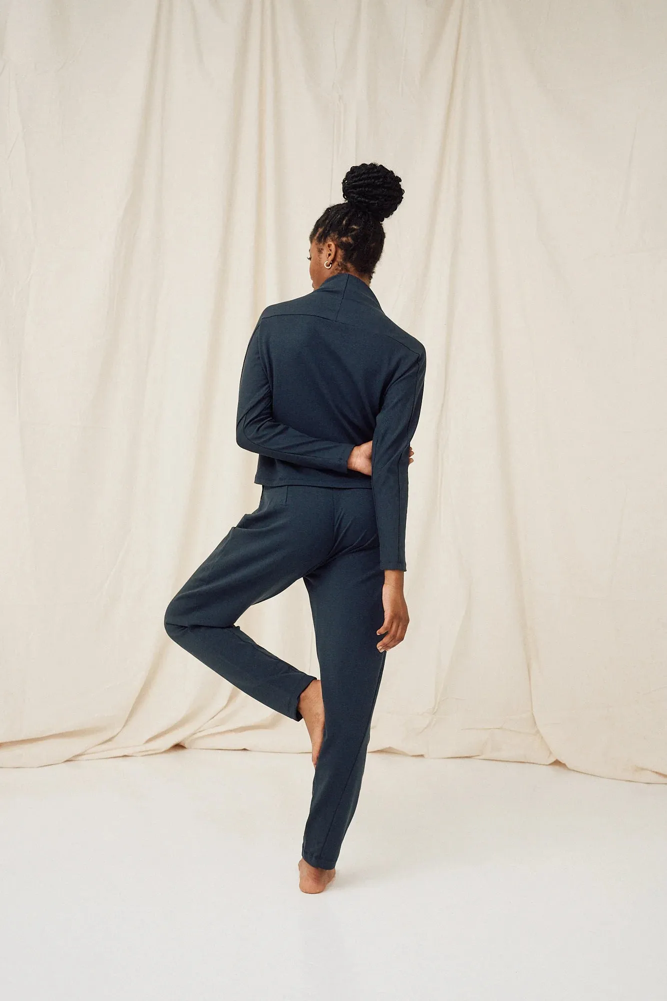 crop sweater - formal - blue note