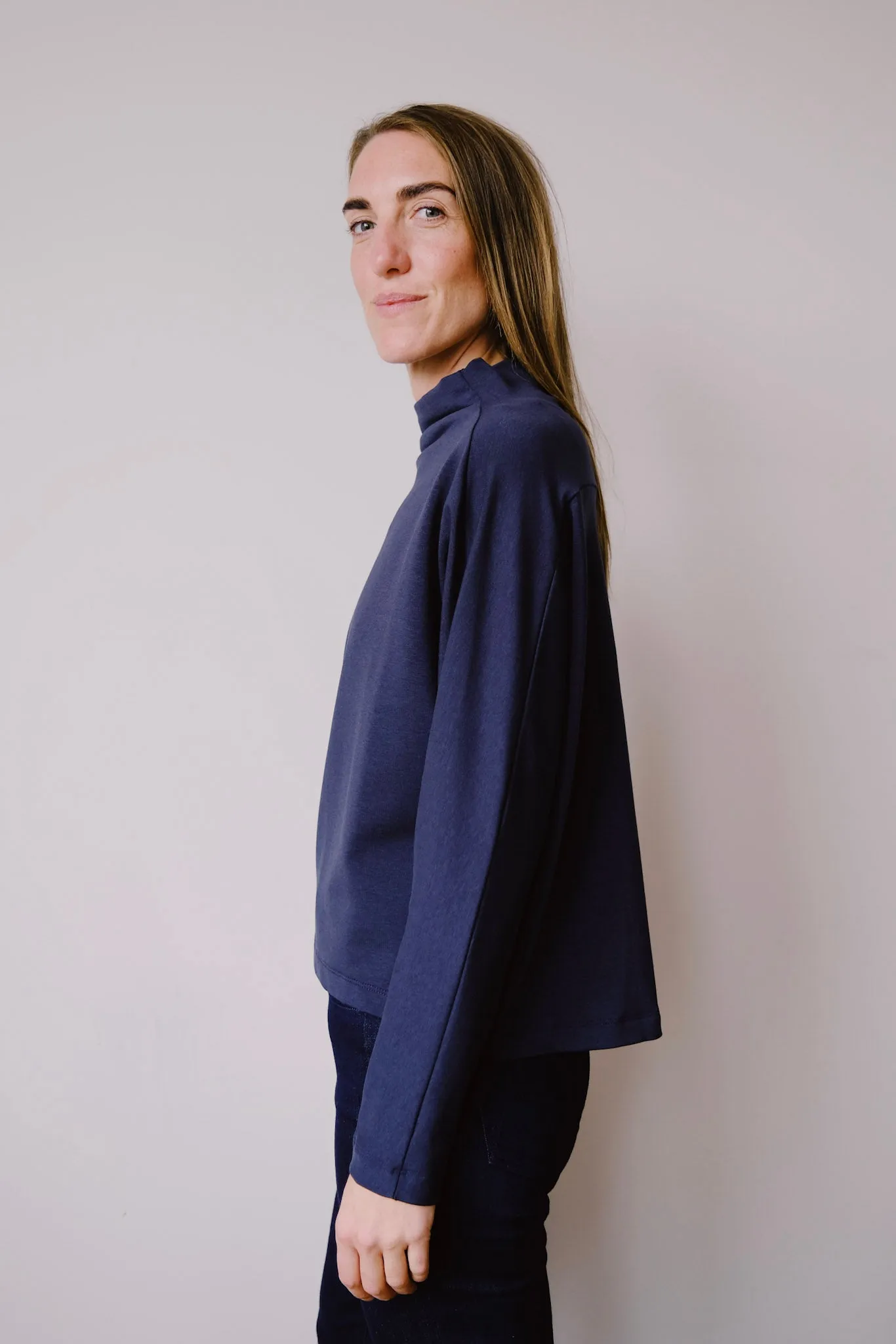 crop sweater - formal - blue note