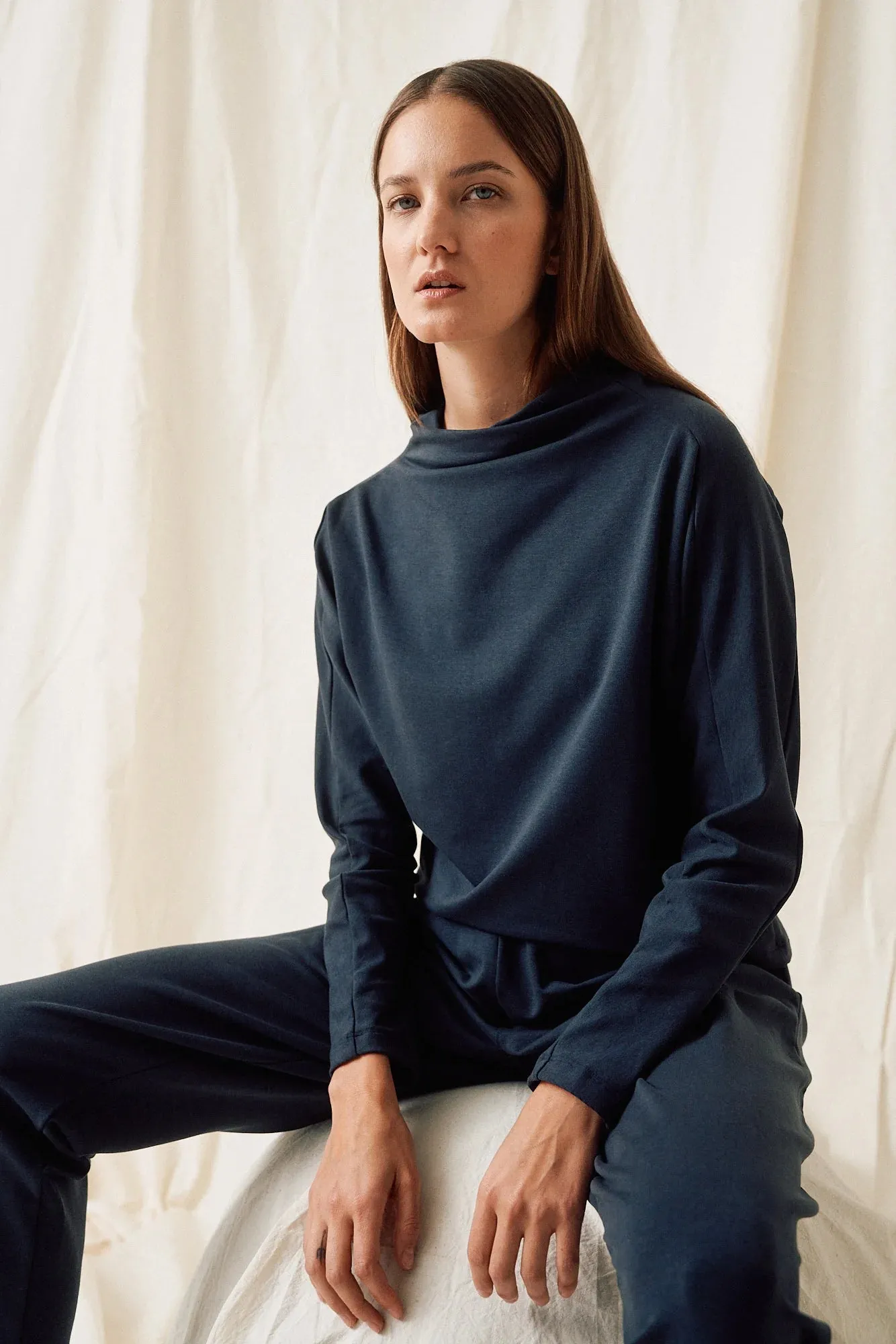 crop sweater - formal - blue note
