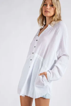 Daydreamer Button Down Tunic Top Daydreamer Button Down Tunic Top