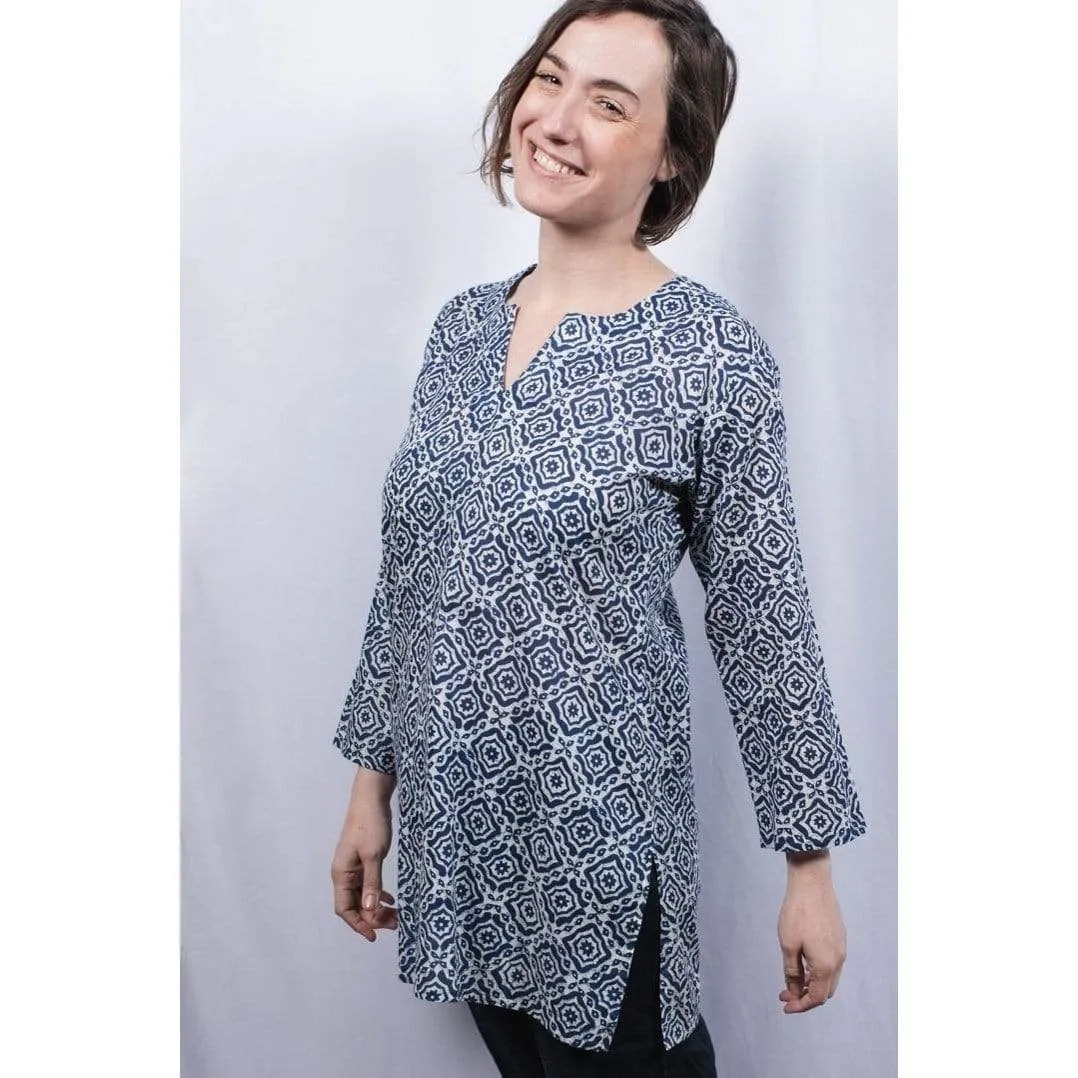 Dolma Blue Medallion Tunic