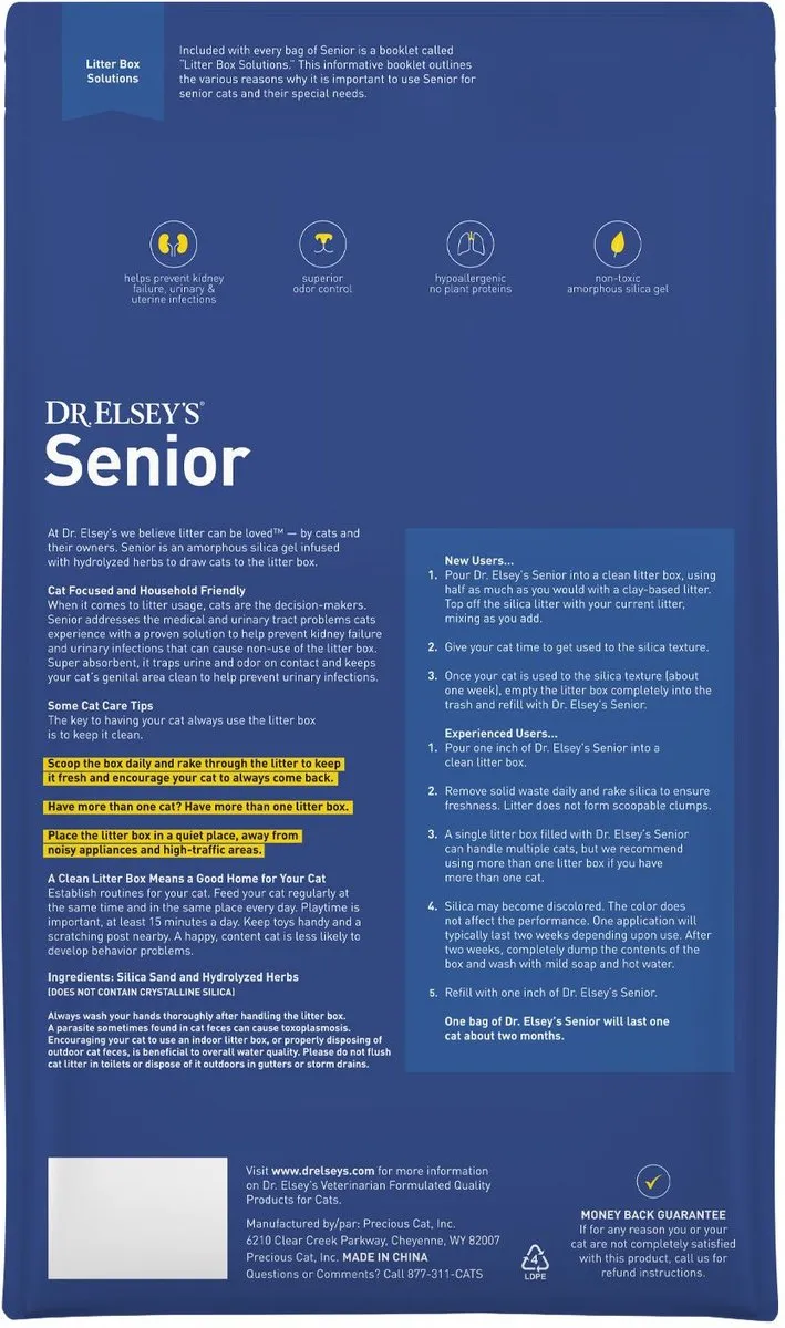 Dr. Elsey's Senior Silica Cat Litter