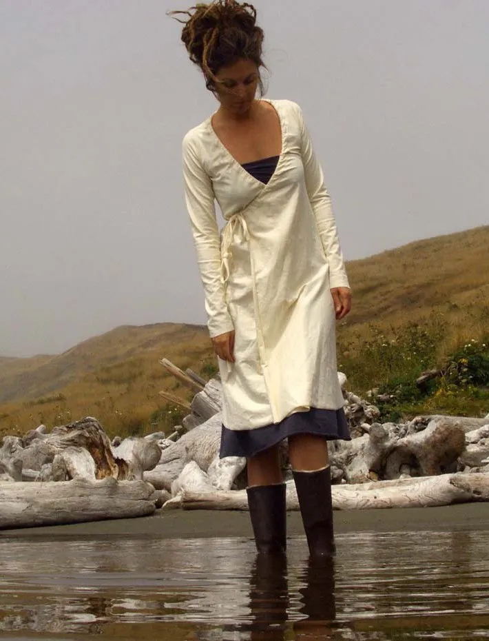 Drawstring Wrap Simplicity Short Dress