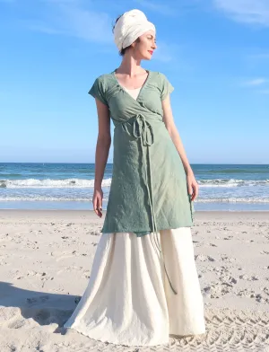Drawstring Wrap Simplicity Short Dress