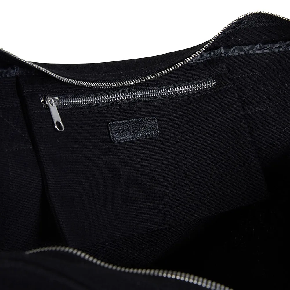 Duffle Handbag in Black And White
