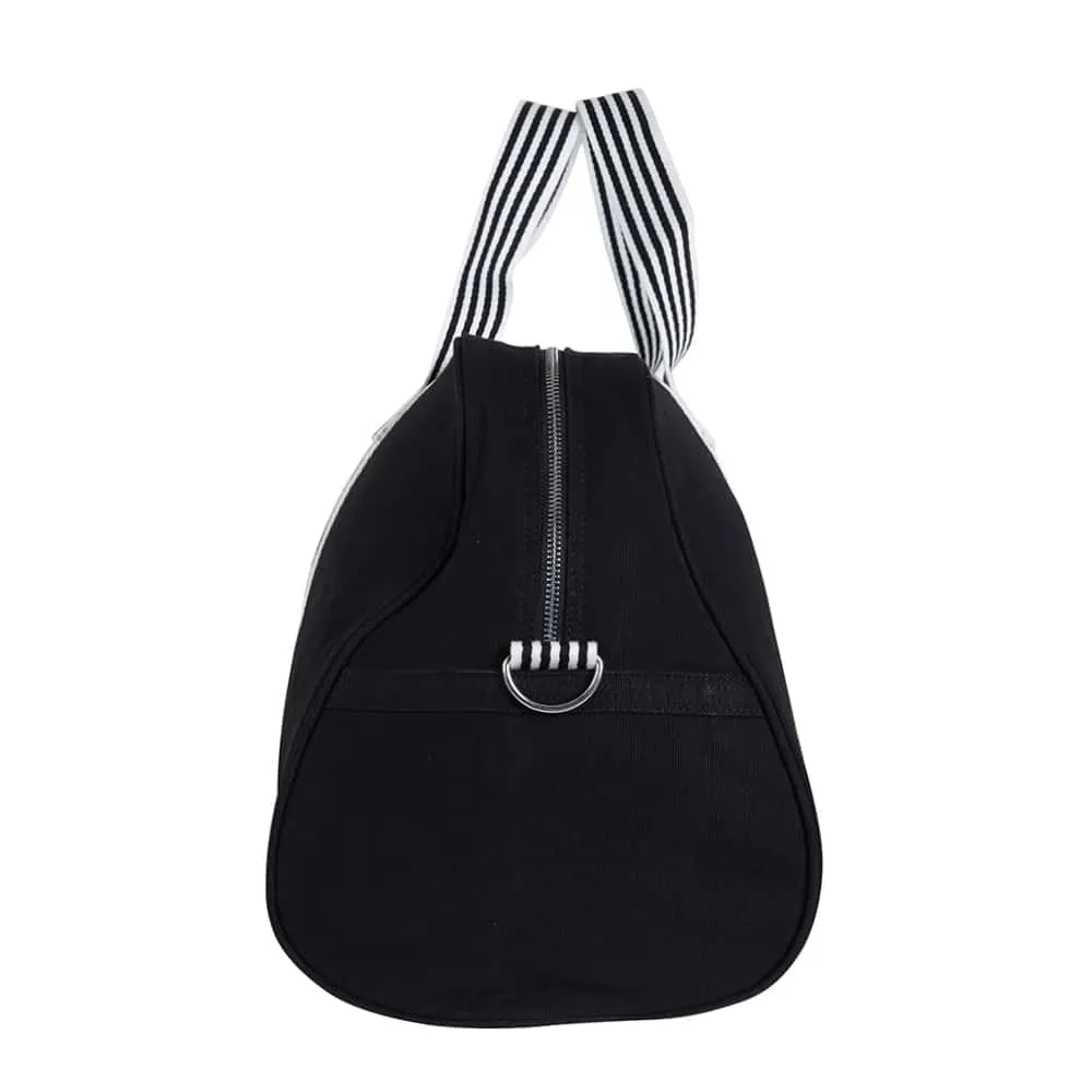 Duffle Handbag in Black And White