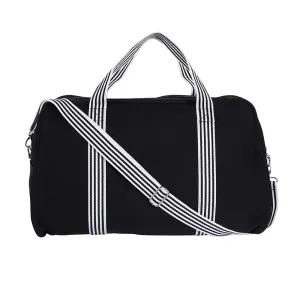 Duffle Handbag in Black And White