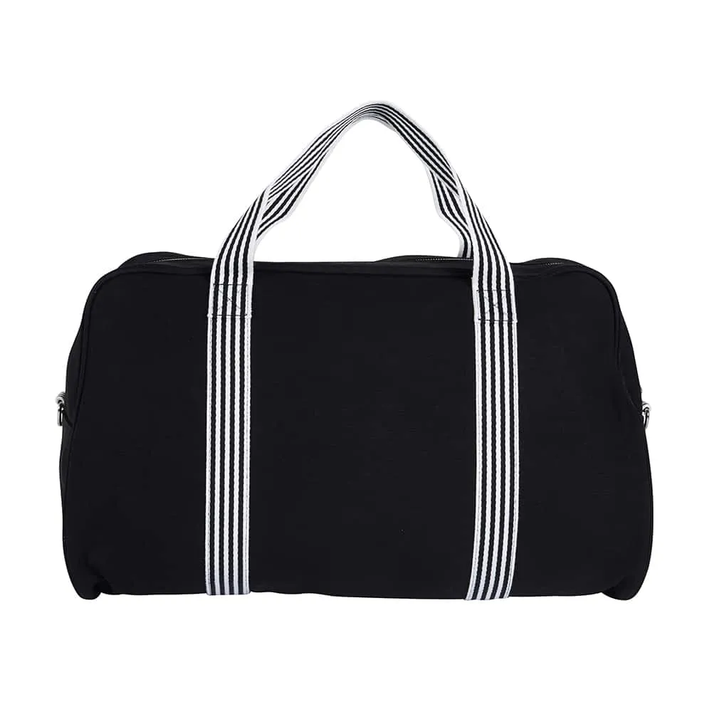 Duffle Handbag in Black And White