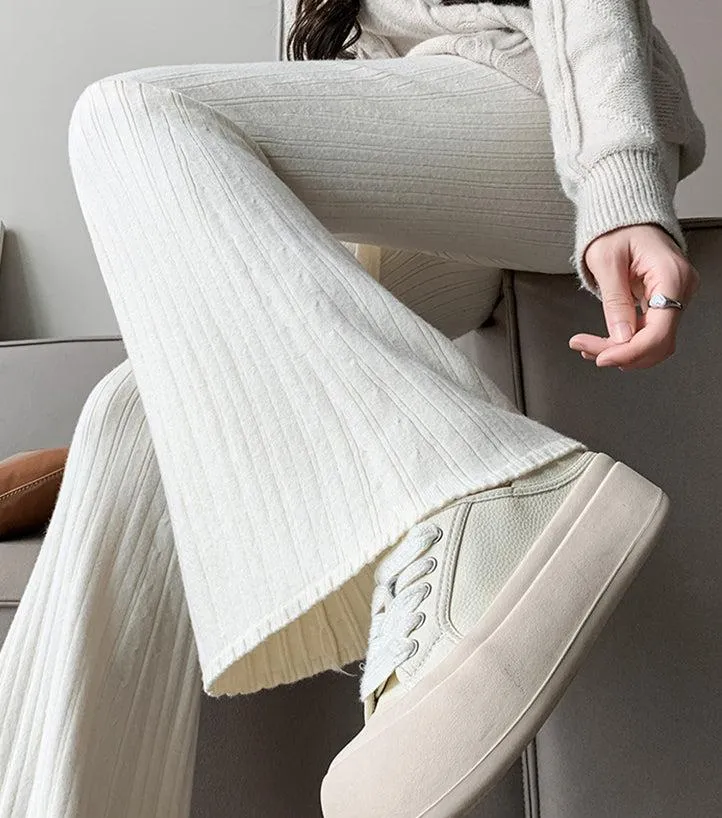 Fashionkova Miral Ribbed Knit Flare Pants