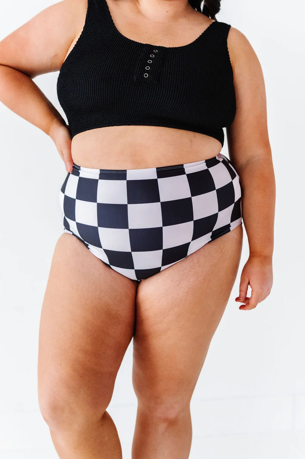 Finish Line Check High Waisted Bottoms