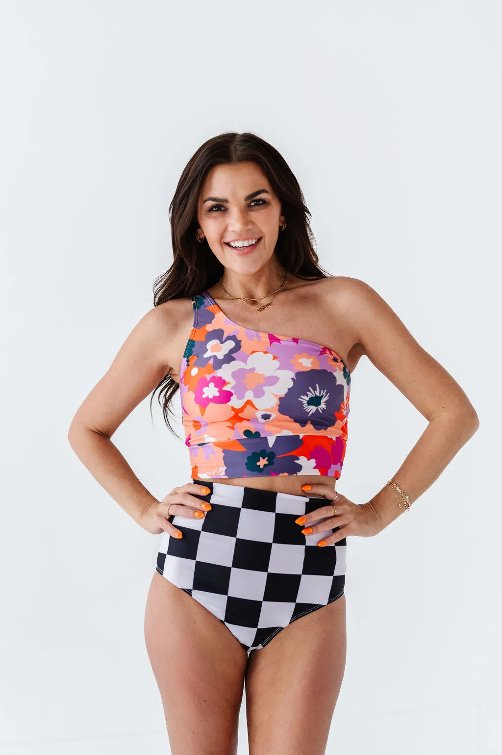 Finish Line Check High Waisted Bottoms