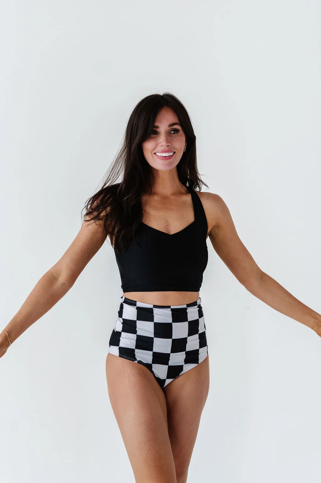 Finish Line Check High Waisted Bottoms