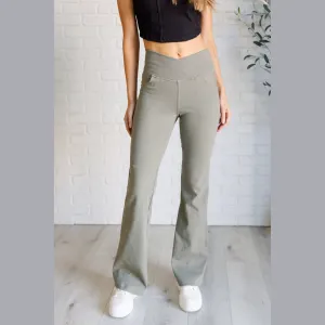 Fit Goals Flared Pant in Dusty Olive