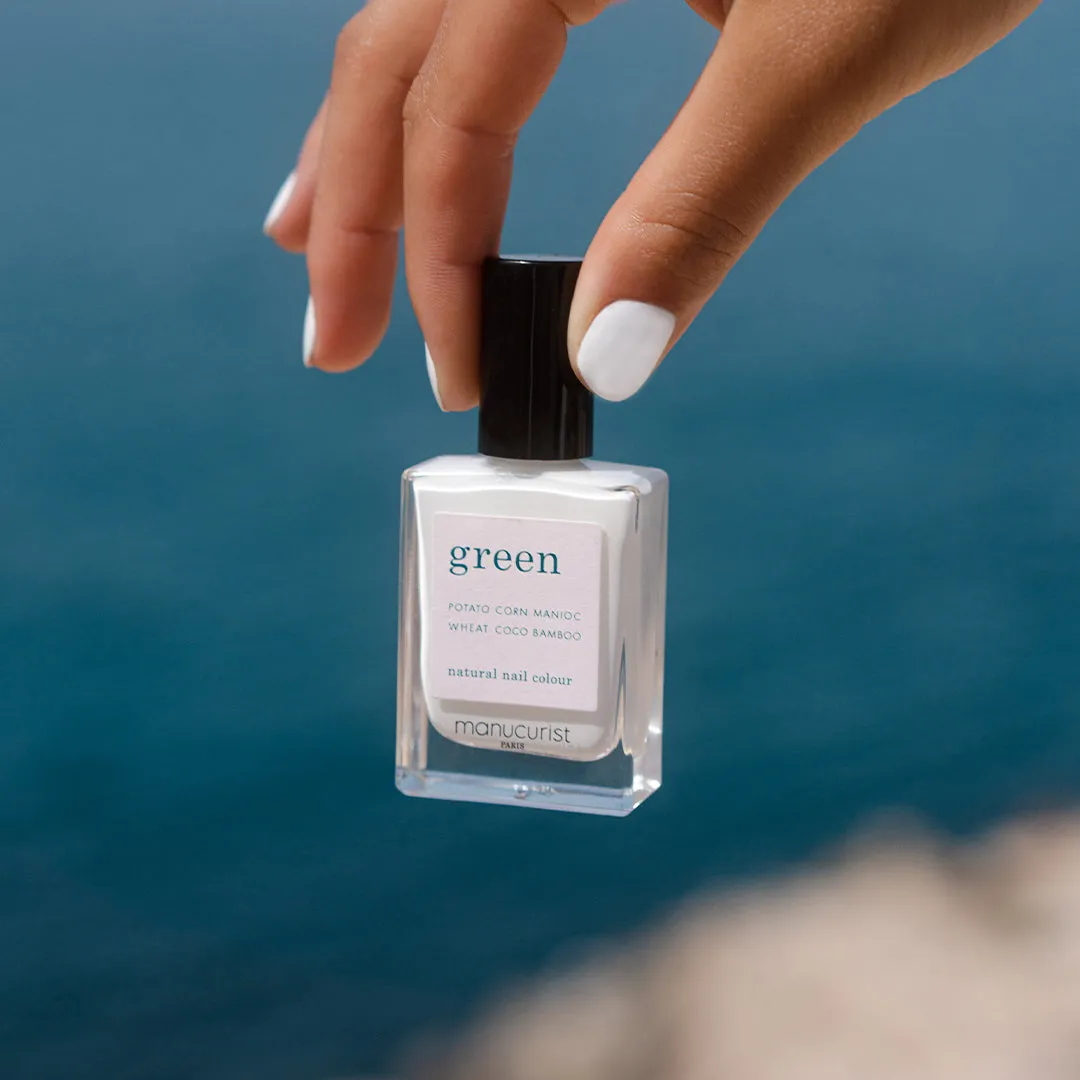 Green Nail Polish - Milky White