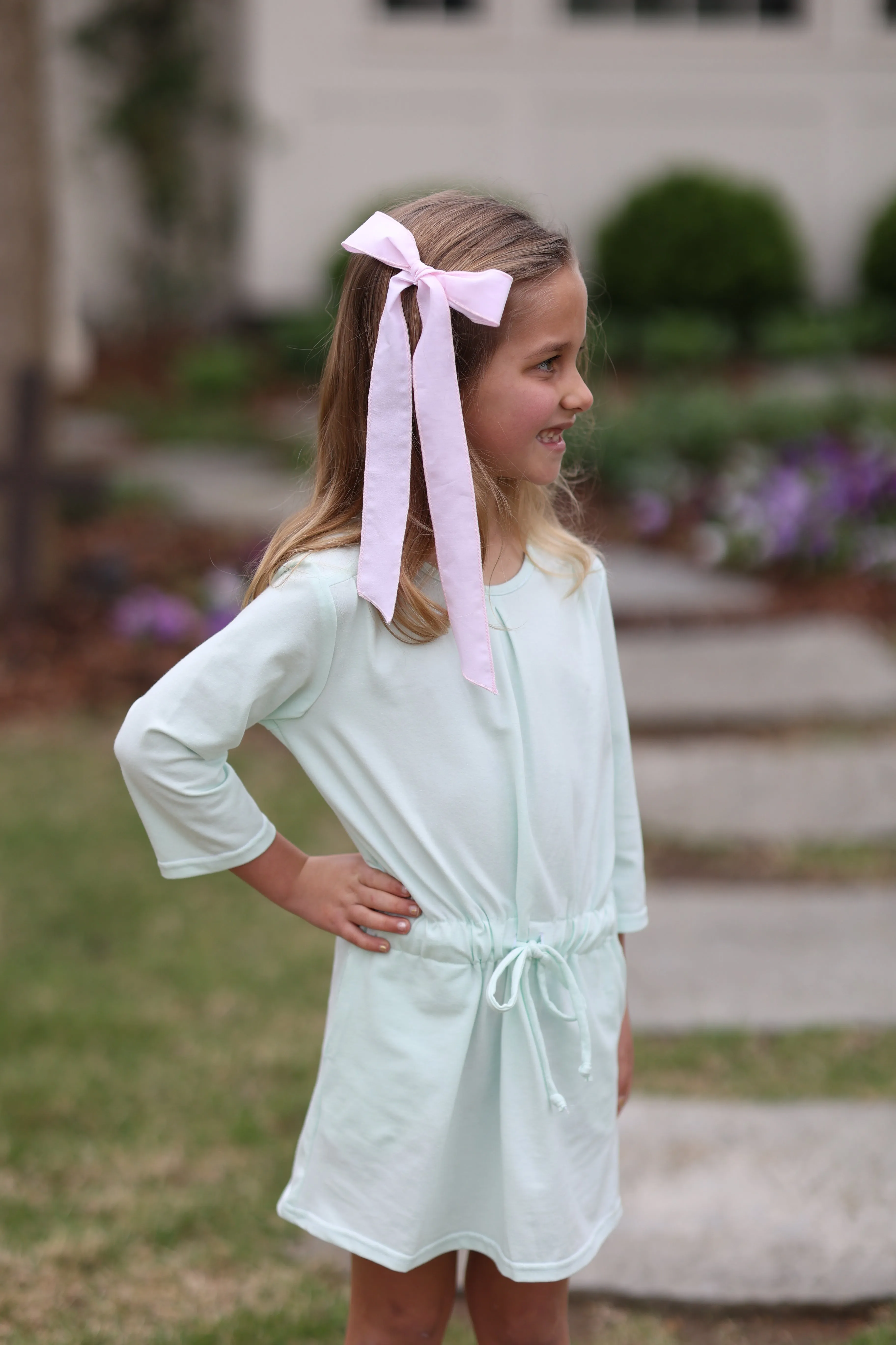 Harper Knit Dress 3/4 Sleeve Premium in Icy Mint Knit