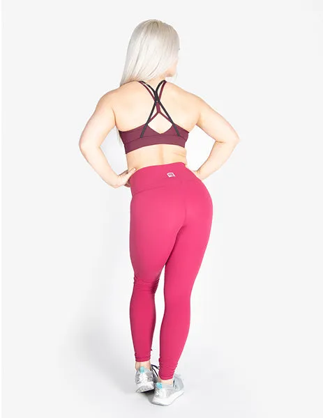 HIGH RISE SUPER SOFT LEGGINGS - DARK PINK