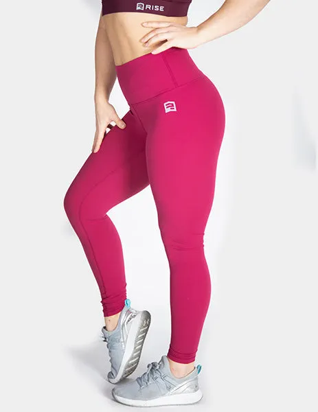 HIGH RISE SUPER SOFT LEGGINGS - DARK PINK