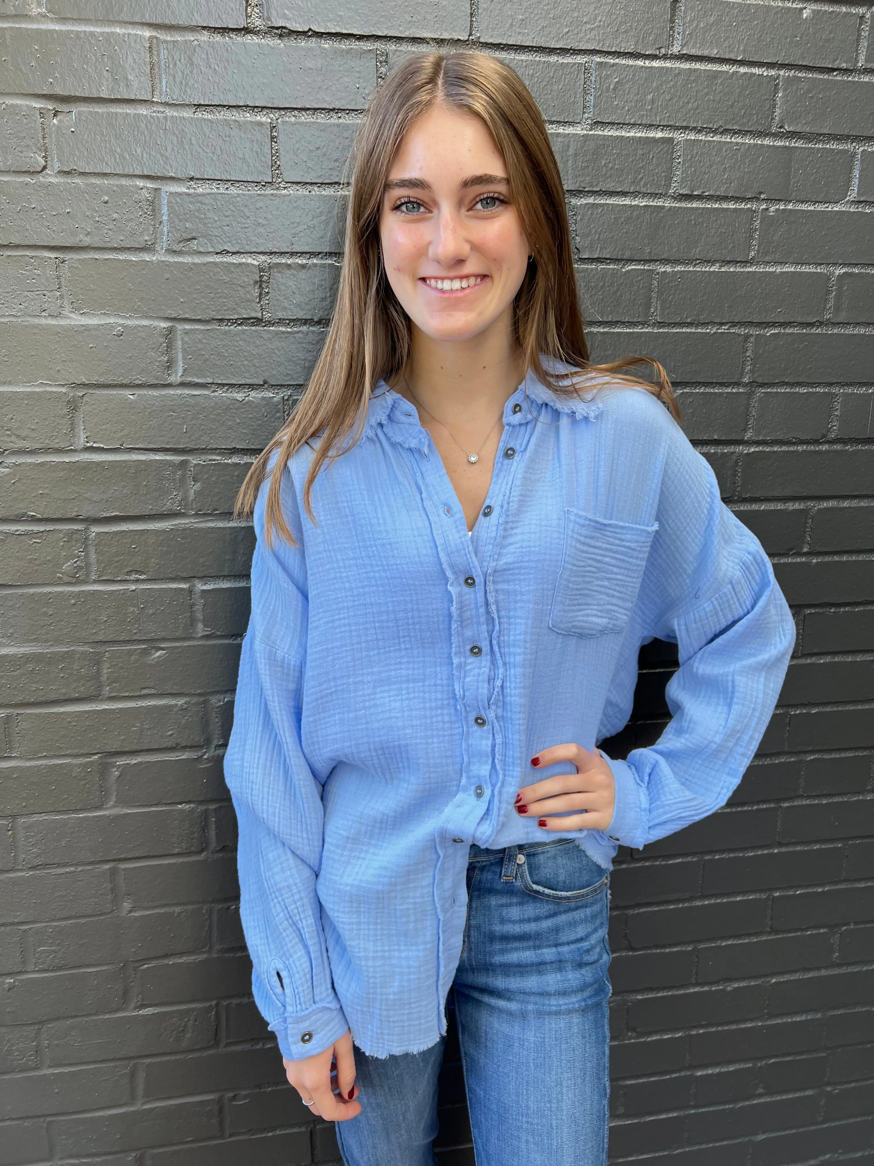 Hopeful Times Gauze Top - Multiple Colors