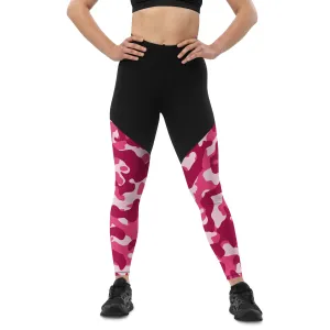 Humble Sportswear™ Army Pink Sports Compression Leggings