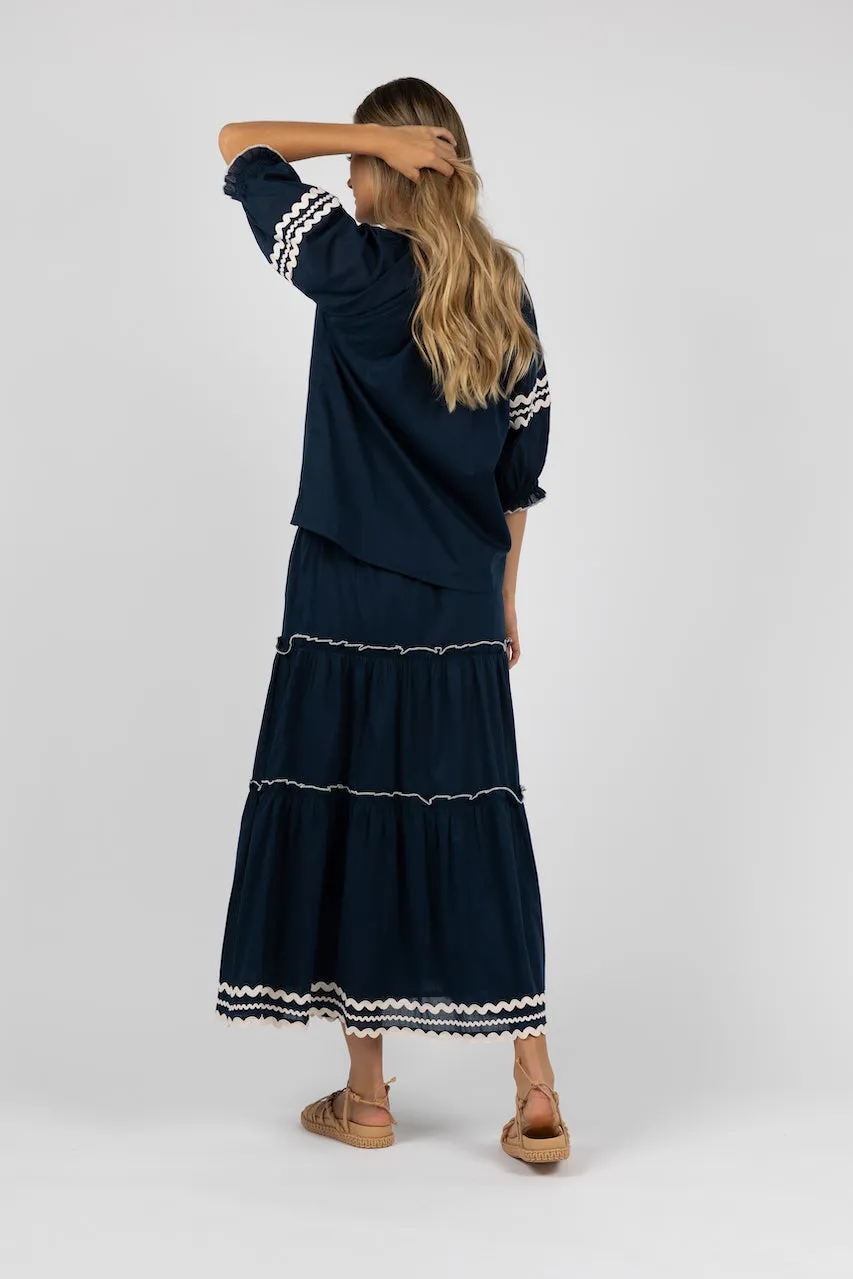 Humidity Ziggy Skirt - Navy