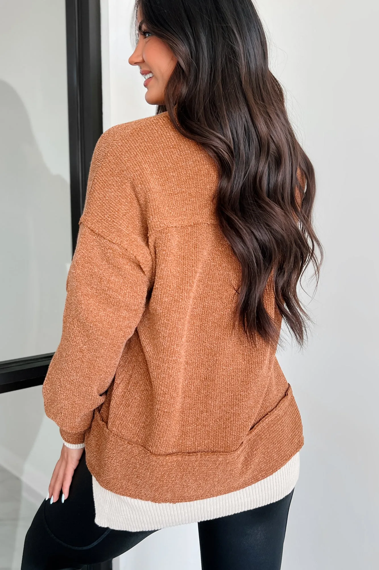 Iona Knit Shacket (Brown)