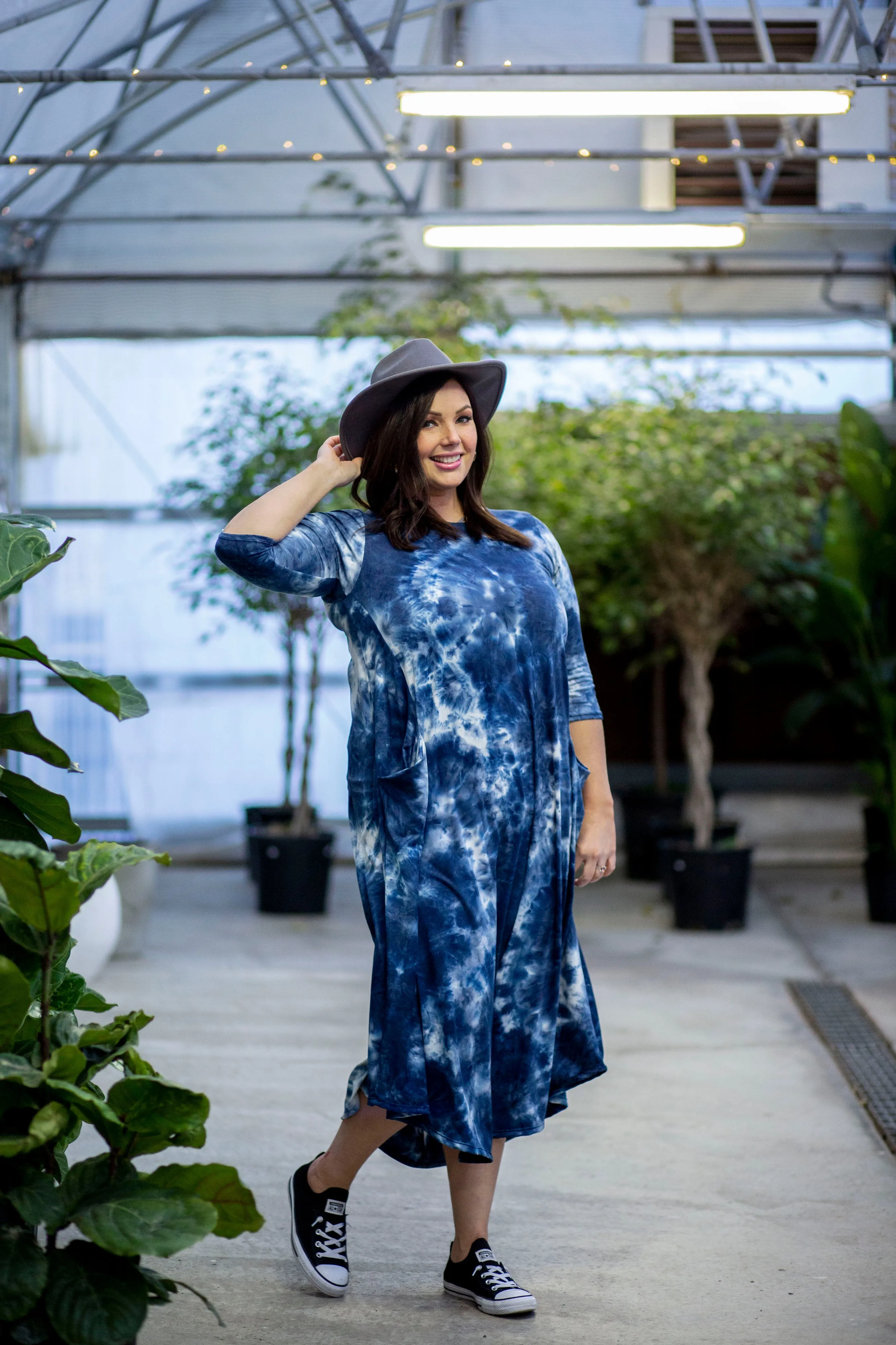 Jessi Dress Navy Tie Dye