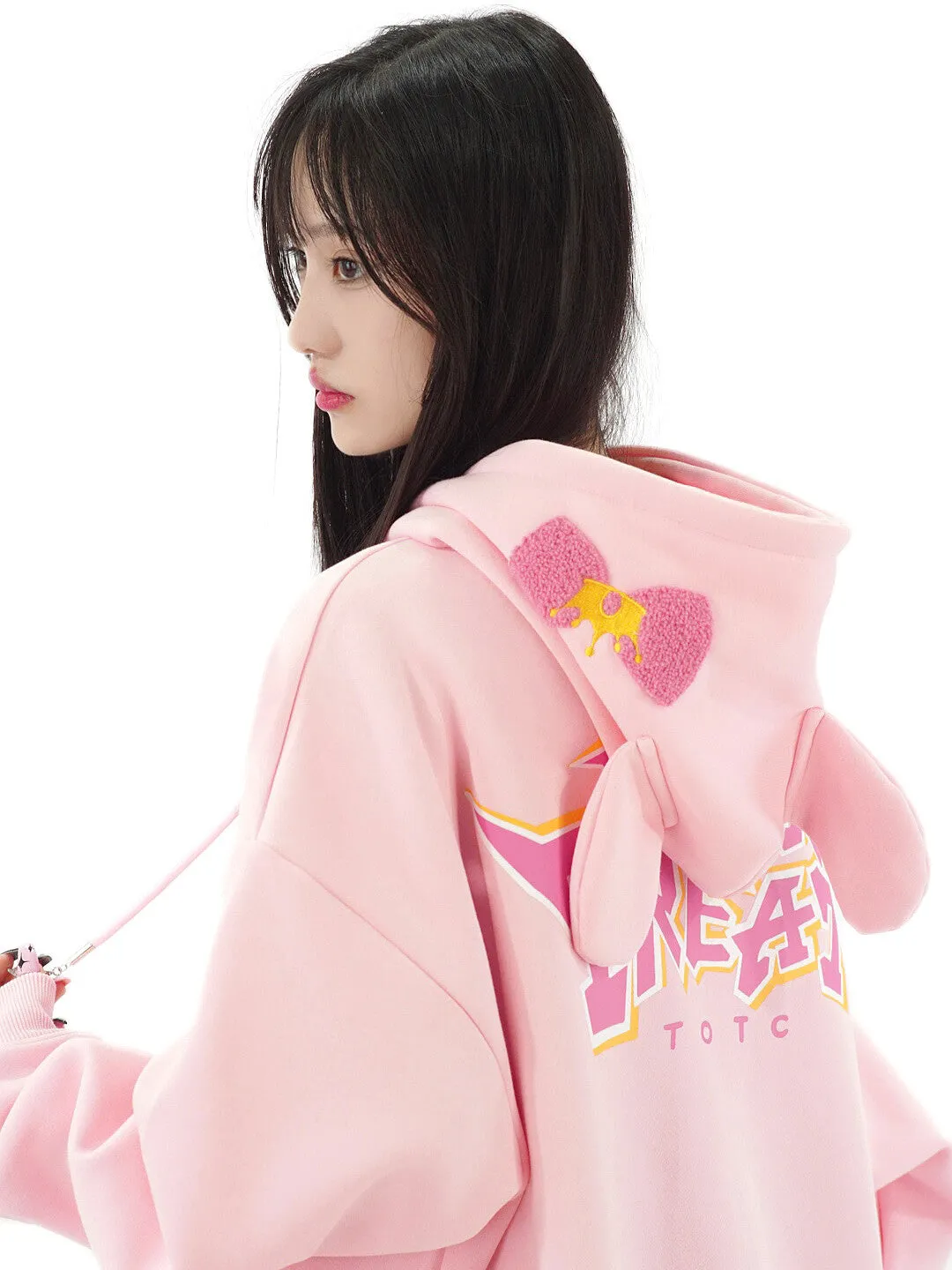 Kawaii Cute Cartoon Piggy Print Sweatshirt