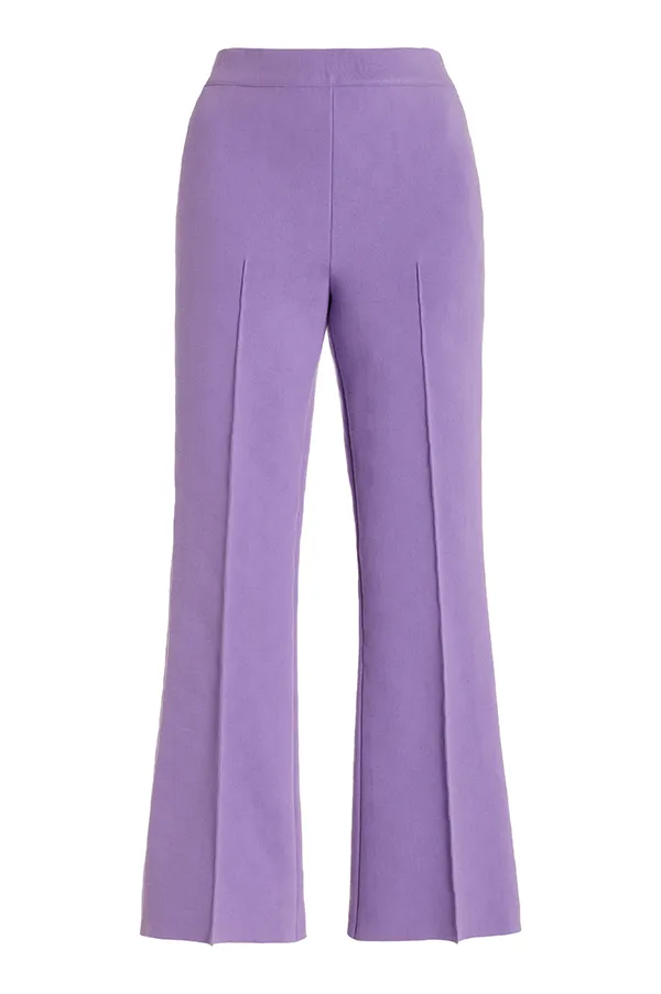 Kick Stretch-Cotton Pants In Purple