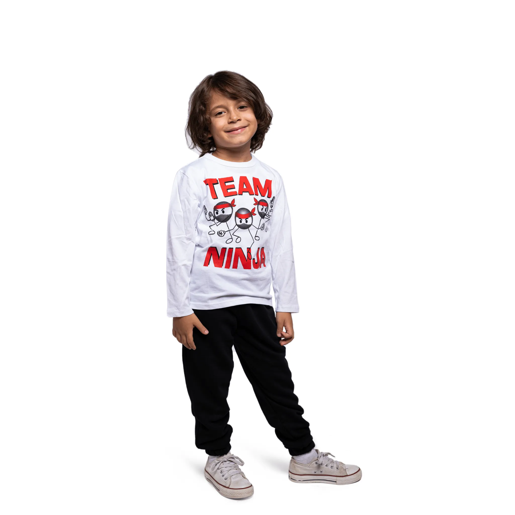 Kids Place (Fall) Sweatshirt - White "Team Ninja"