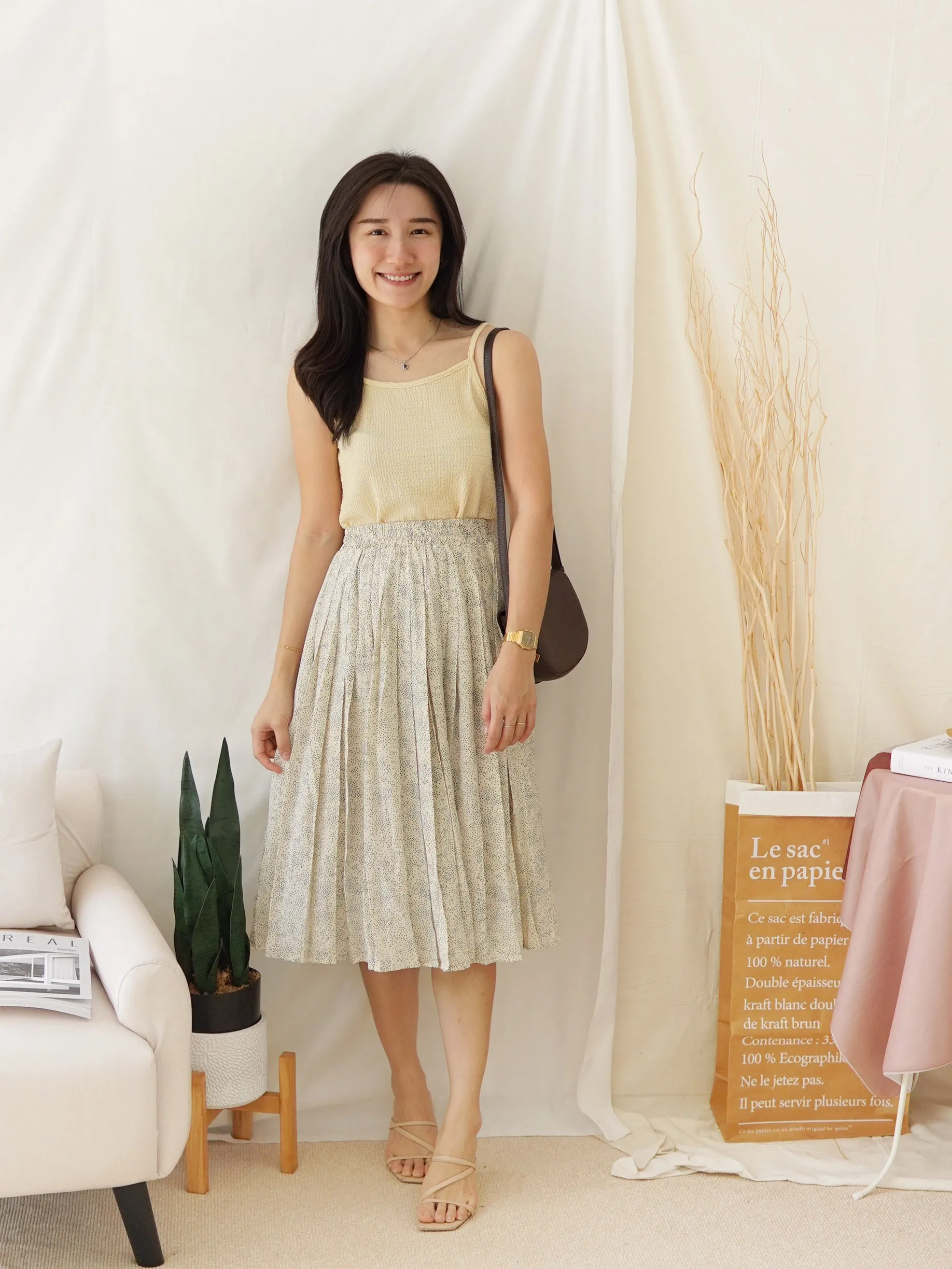 LEA POLKADOTS PLEAT SKIRT